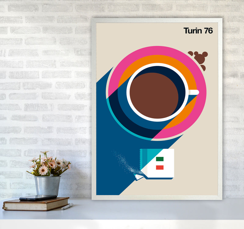 Turin 76 Art Print by Bo Lundberg A1 Oak Frame