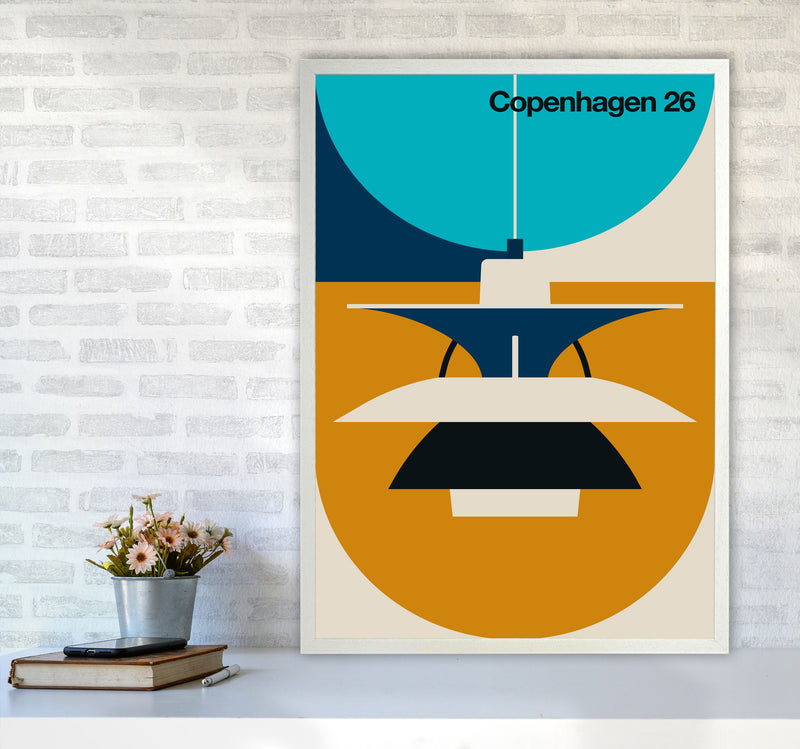 Copenhagen 26 Art Print by Bo Lundberg A1 Oak Frame