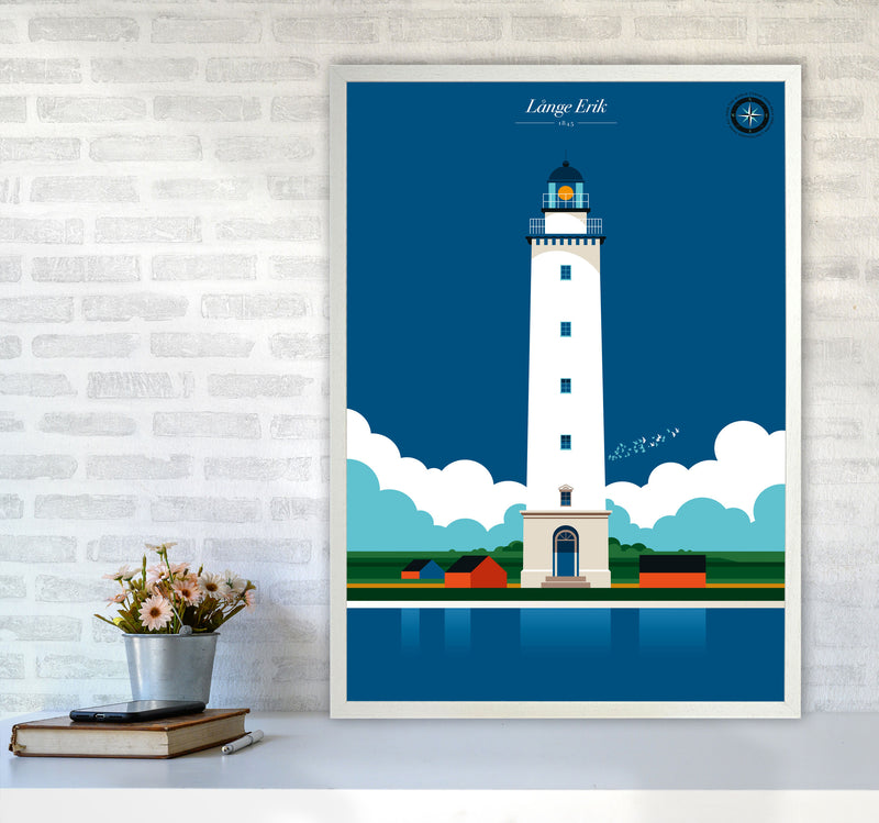 Långe Erik Art Print by Bo Lundberg A1 Oak Frame