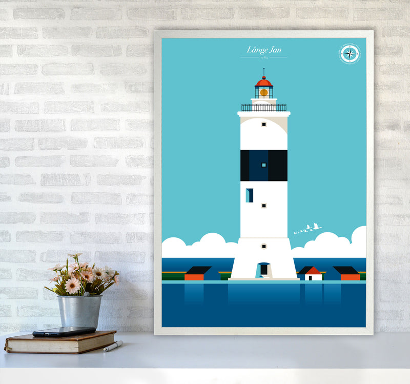 Långe Jan Art Print by Bo Lundberg A1 Oak Frame