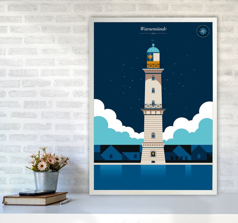 Warnemünde Art Print by Bo Lundberg A1 Oak Frame