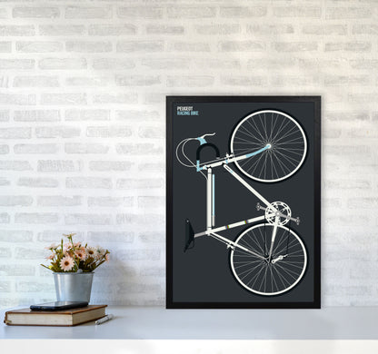 Peugeot Full Art Print by Bo Lundberg A2 White Frame