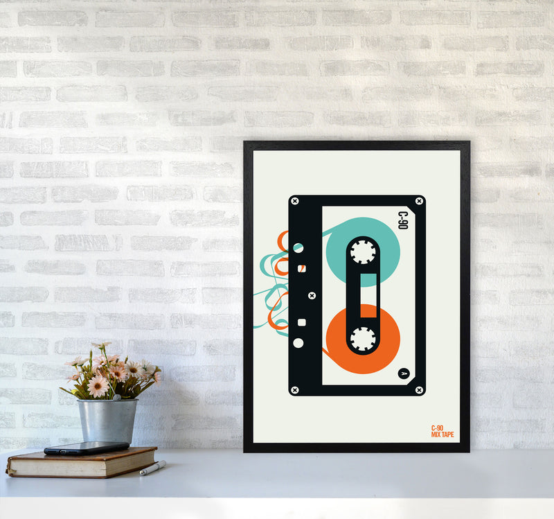Icons Mixtape Art Print by Bo Lundberg A2 White Frame