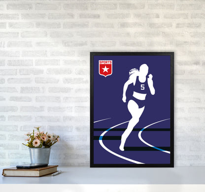 Runner Art Print by Bo Lundberg A2 White Frame