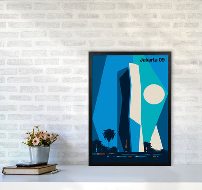 Jakarta 09 Art Print by Bo Lundberg A2 White Frame
