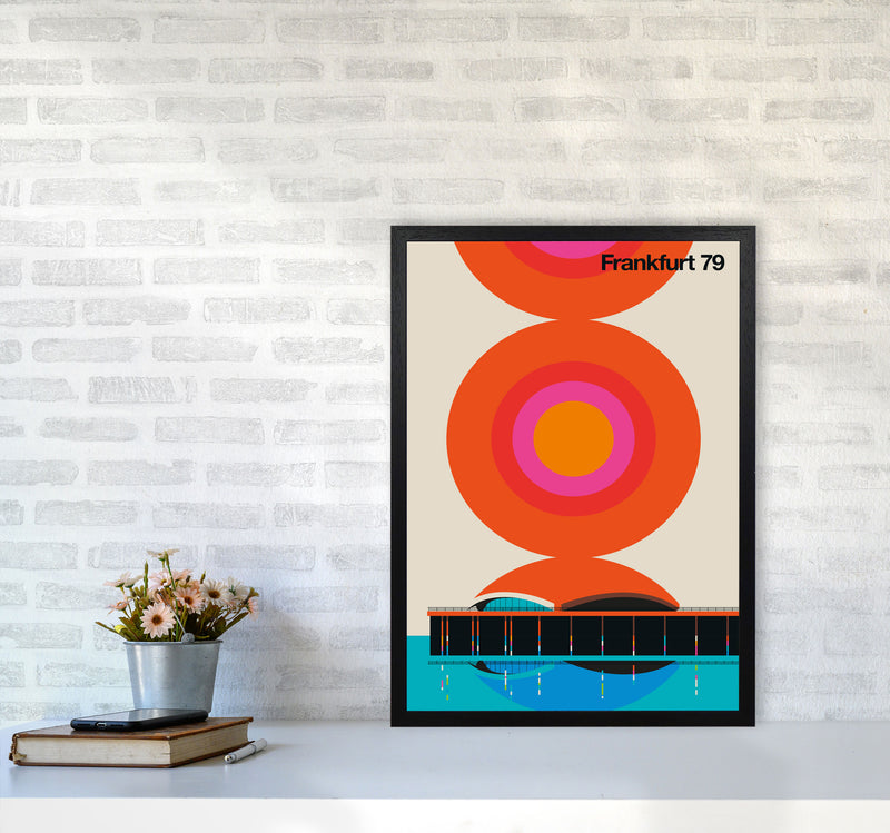 Frankfurt 79 Art Print by Bo Lundberg A2 White Frame