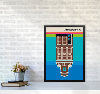 Amsterdam 77 Art Print by Bo Lundberg A2 White Frame