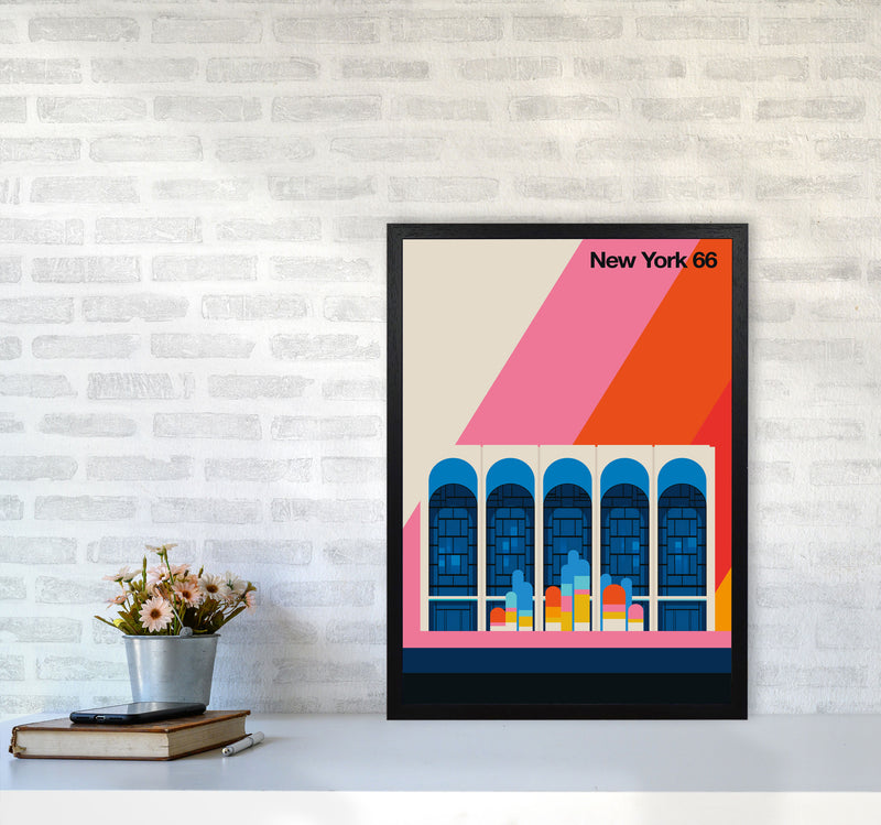 New York 66 Art Print by Bo Lundberg A2 White Frame