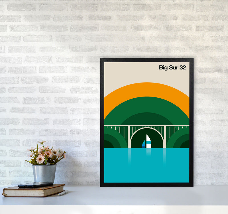 Big Sur 32 Art Print by Bo Lundberg A2 White Frame