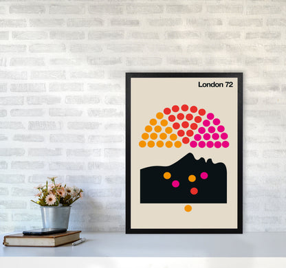 London 72 Art Print by Bo Lundberg A2 White Frame