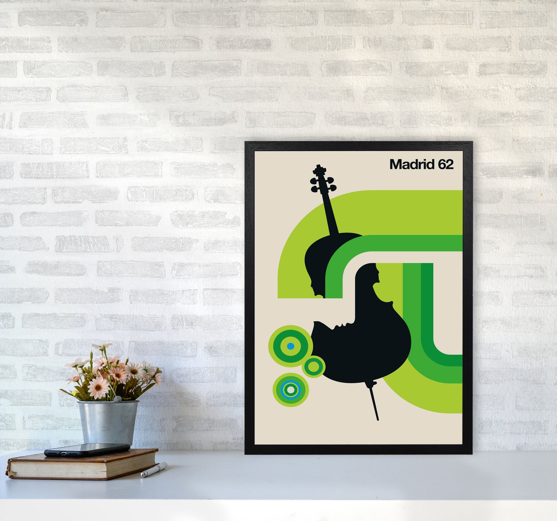 Madrid 62 Art Print by Bo Lundberg A2 White Frame