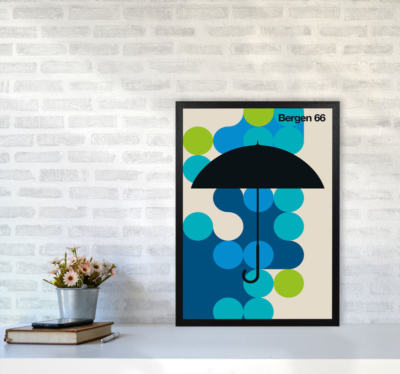 Bergen 66 Art Print by Bo Lundberg A2 White Frame
