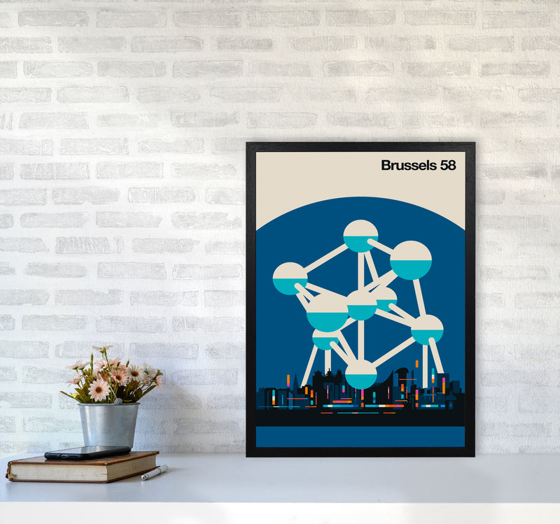 Brussels 58 Art Print by Bo Lundberg A2 White Frame
