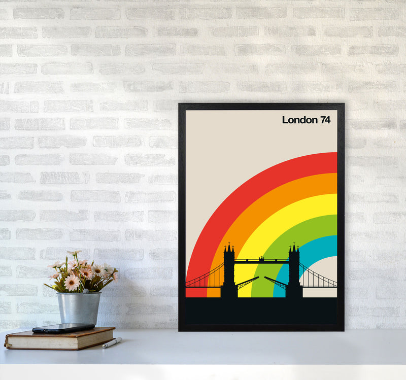 London 74 Art Print by Bo Lundberg A2 White Frame