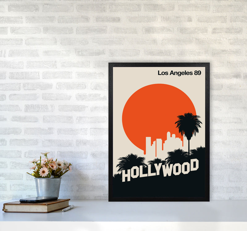 Los Angeles 89 Art Print by Bo Lundberg A2 White Frame