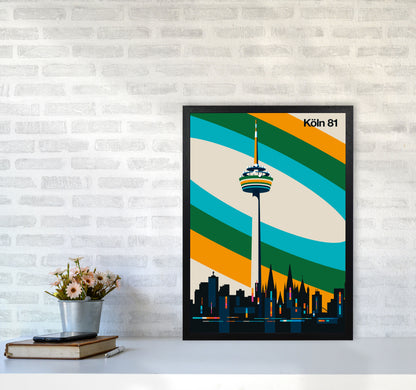 Köln 81 Art Print by Bo Lundberg A2 White Frame