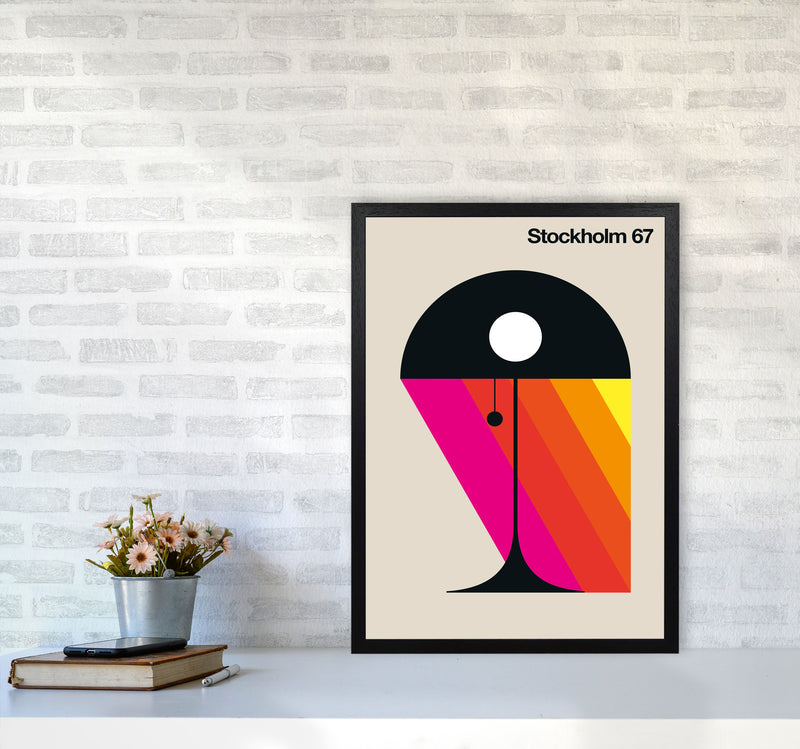 Stockholm 67 Art Print by Bo Lundberg A2 White Frame
