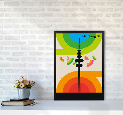 Hamburg 68 Art Print by Bo Lundberg A2 White Frame