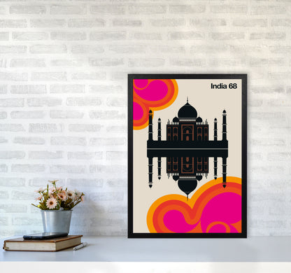 India 68 Art Print by Bo Lundberg A2 White Frame