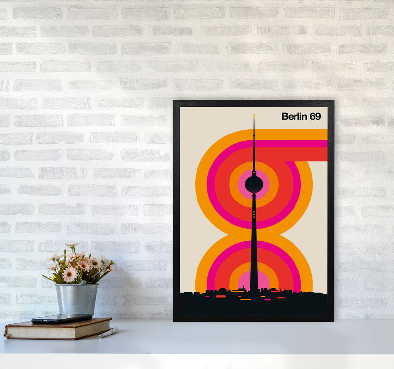 Berlin 69 Art Print by Bo Lundberg A2 White Frame