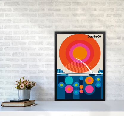 Dublin 09 Art Print by Bo Lundberg A2 White Frame