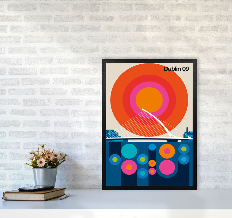 Dublin 09 Art Print by Bo Lundberg A2 White Frame