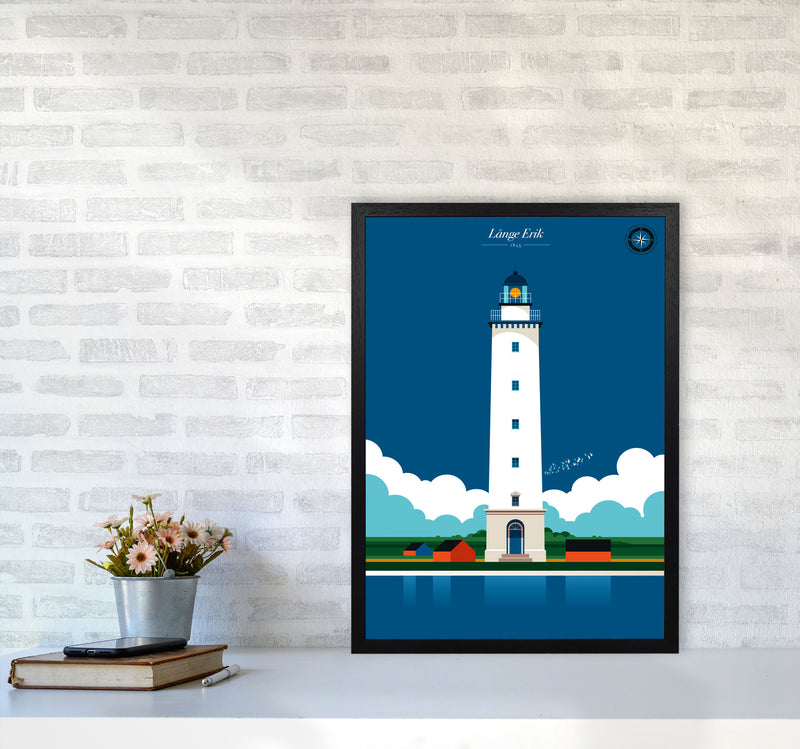 Långe Erik Art Print by Bo Lundberg A2 White Frame