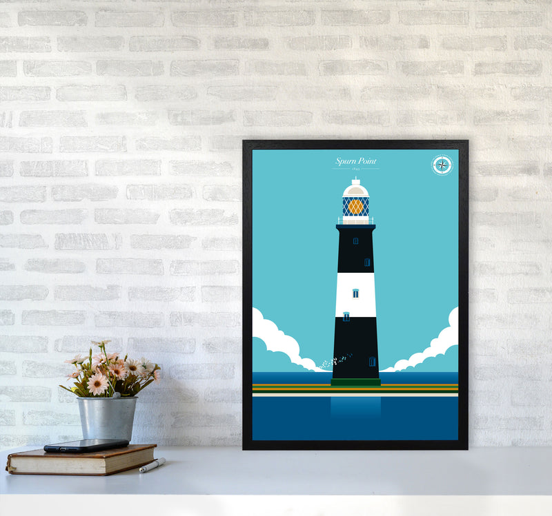 Spurn Point Art Print by Bo Lundberg A2 White Frame