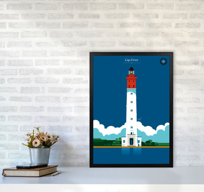 Cap Ferret Art Print by Bo Lundberg A2 White Frame