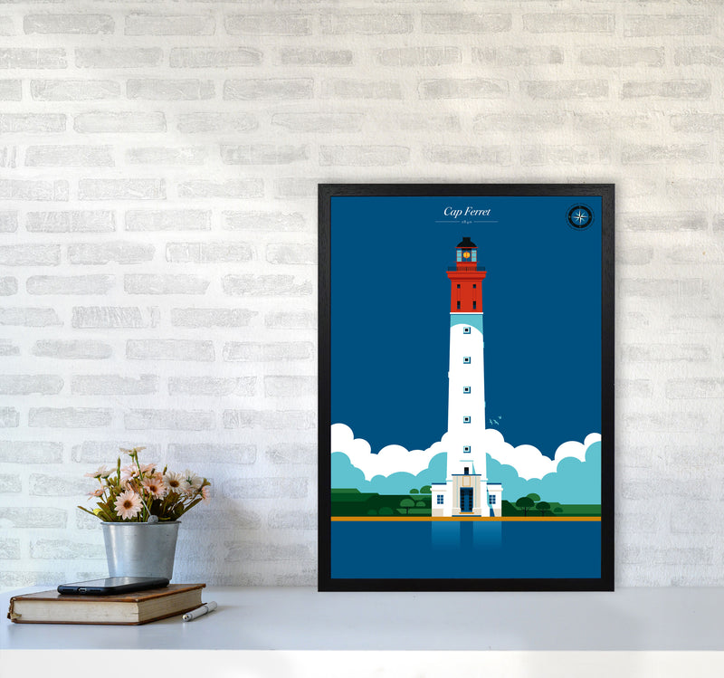 Cap Ferret Art Print by Bo Lundberg A2 White Frame