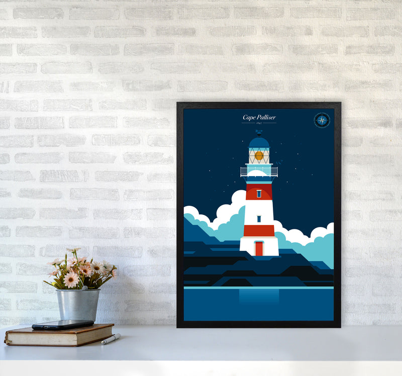 Cape Palliser Art Print by Bo Lundberg A2 White Frame