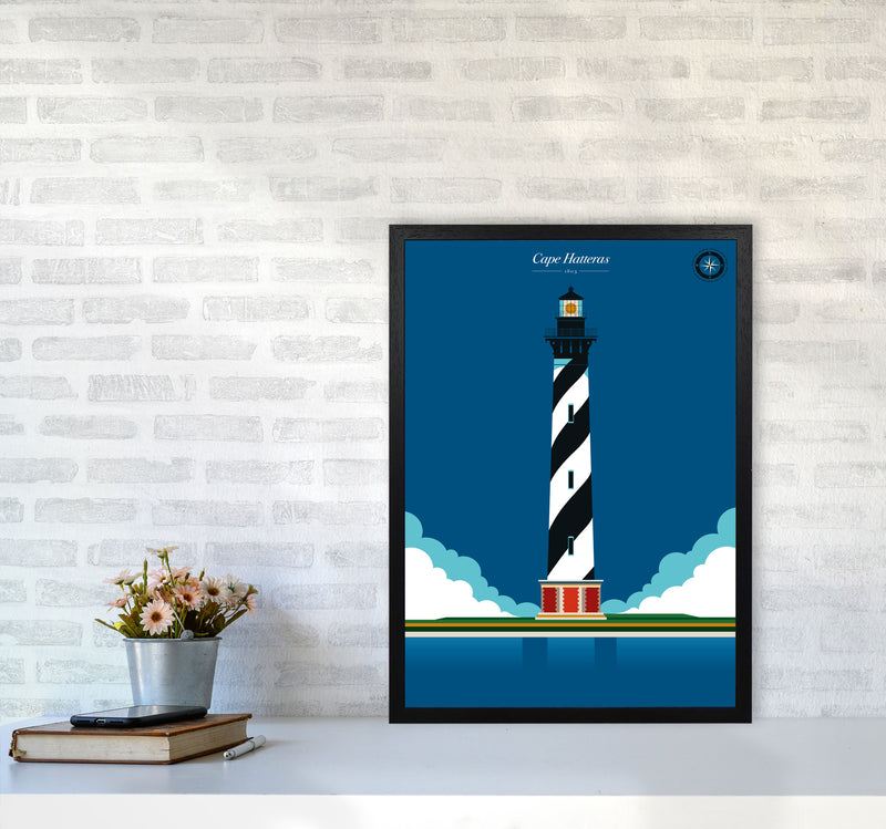 Cape Hatteras Art Print by Bo Lundberg A2 White Frame