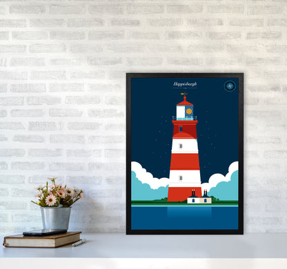 Happisburgh Art Print by Bo Lundberg A2 White Frame
