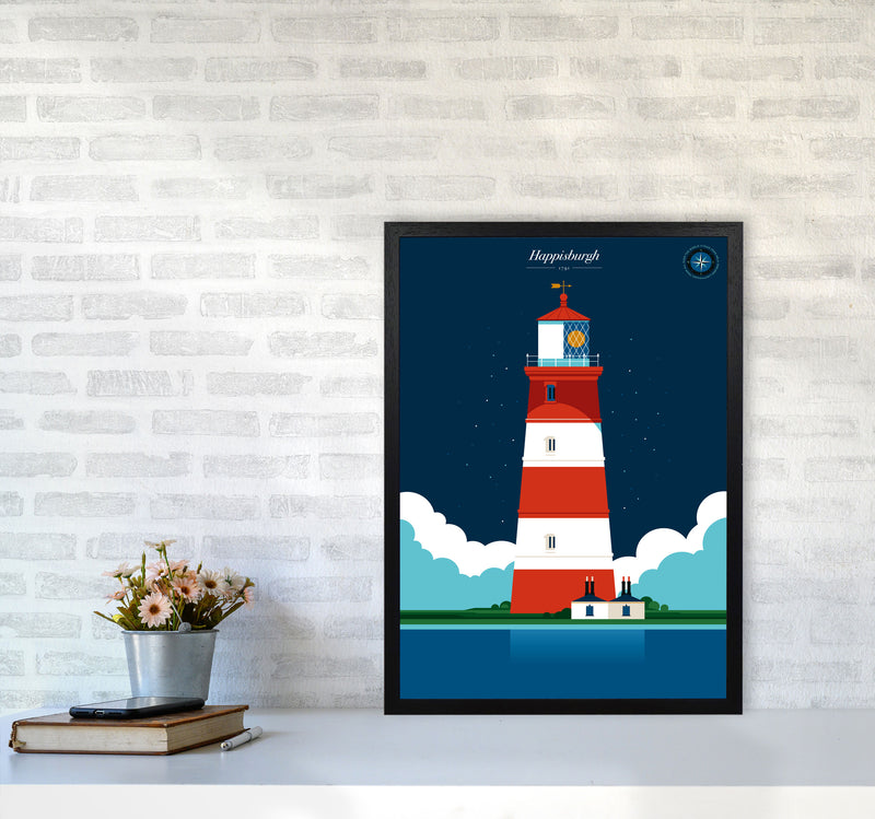 Happisburgh Art Print by Bo Lundberg A2 White Frame