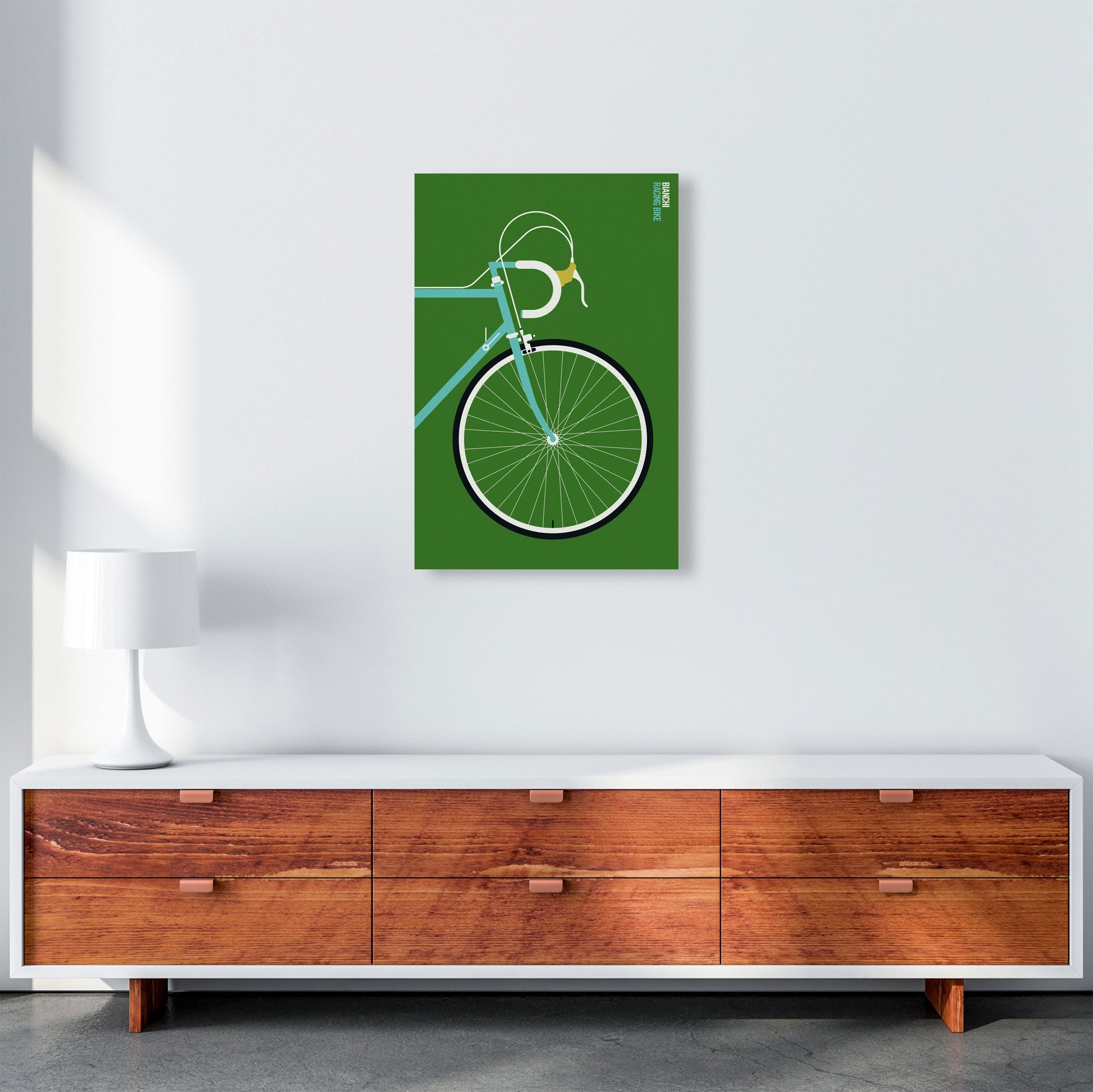 Icons Bianchi Front Art Print by Bo Lundberg A2 Canvas