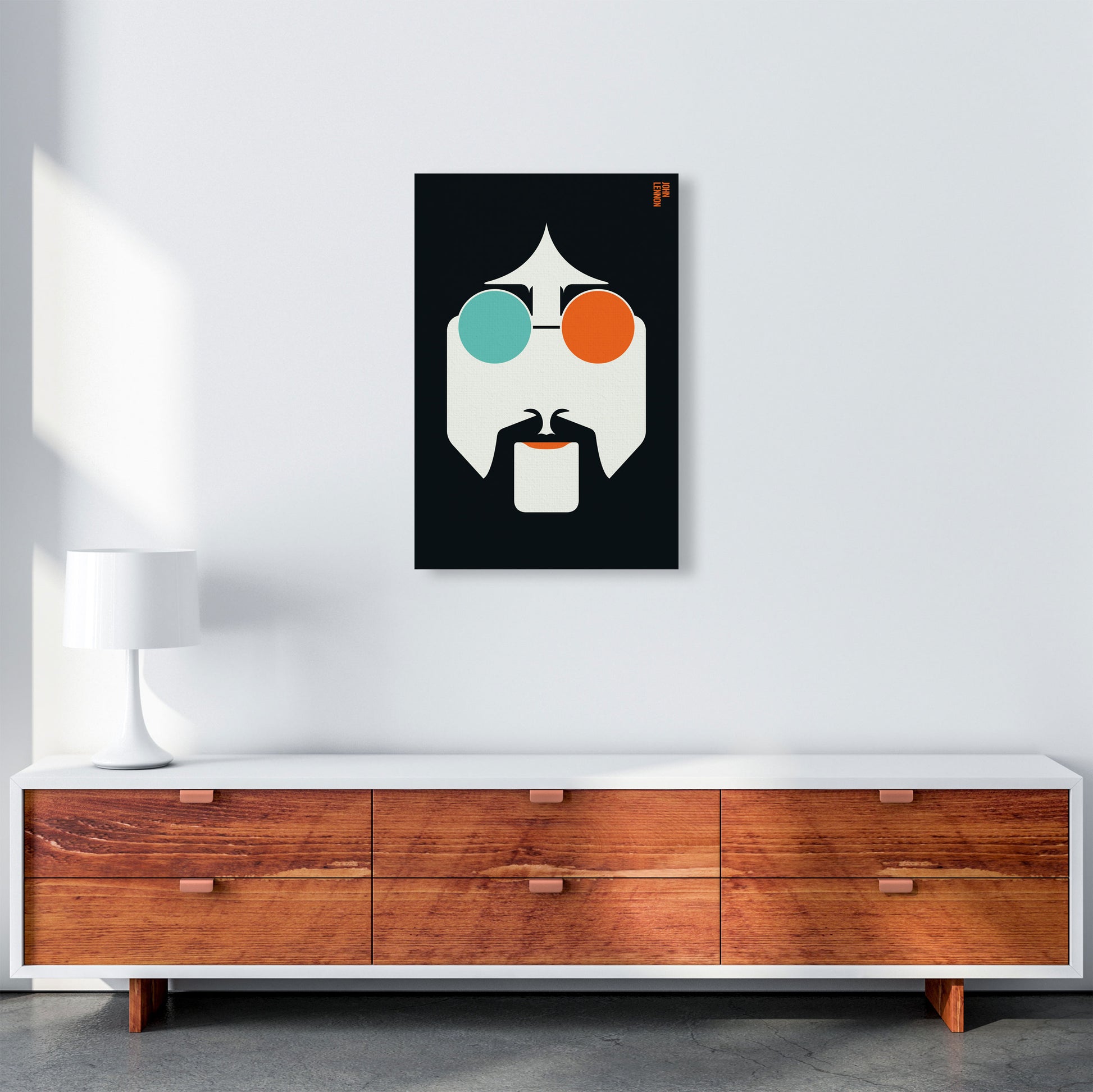 Icons John Lennon Art Print by Bo Lundberg A2 Canvas