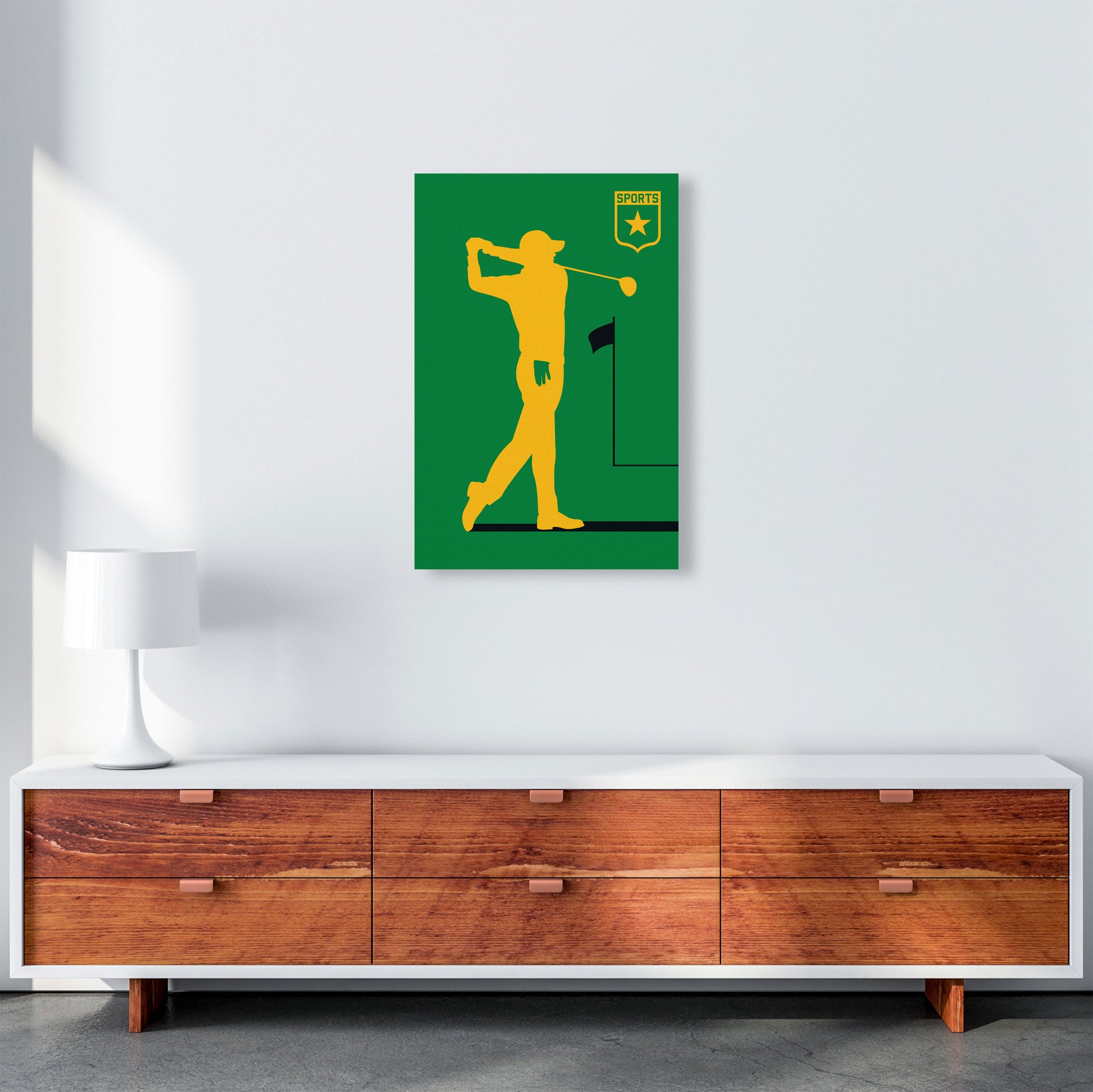 Golf Green Art Print by Bo Lundberg A2 Canvas
