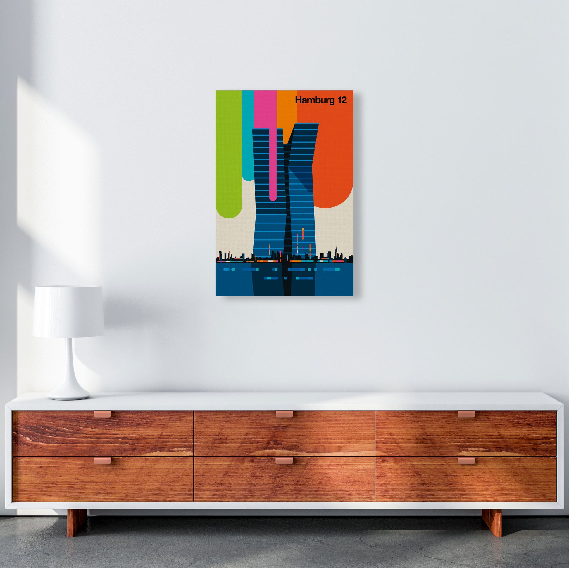 Hamburg 12 Art Print by Bo Lundberg A2 Canvas