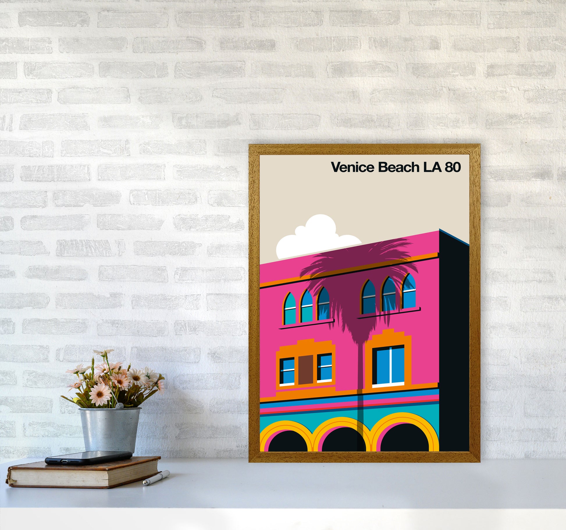 Venice Beach 80 Art Print by Bo Lundberg A2 Print Only