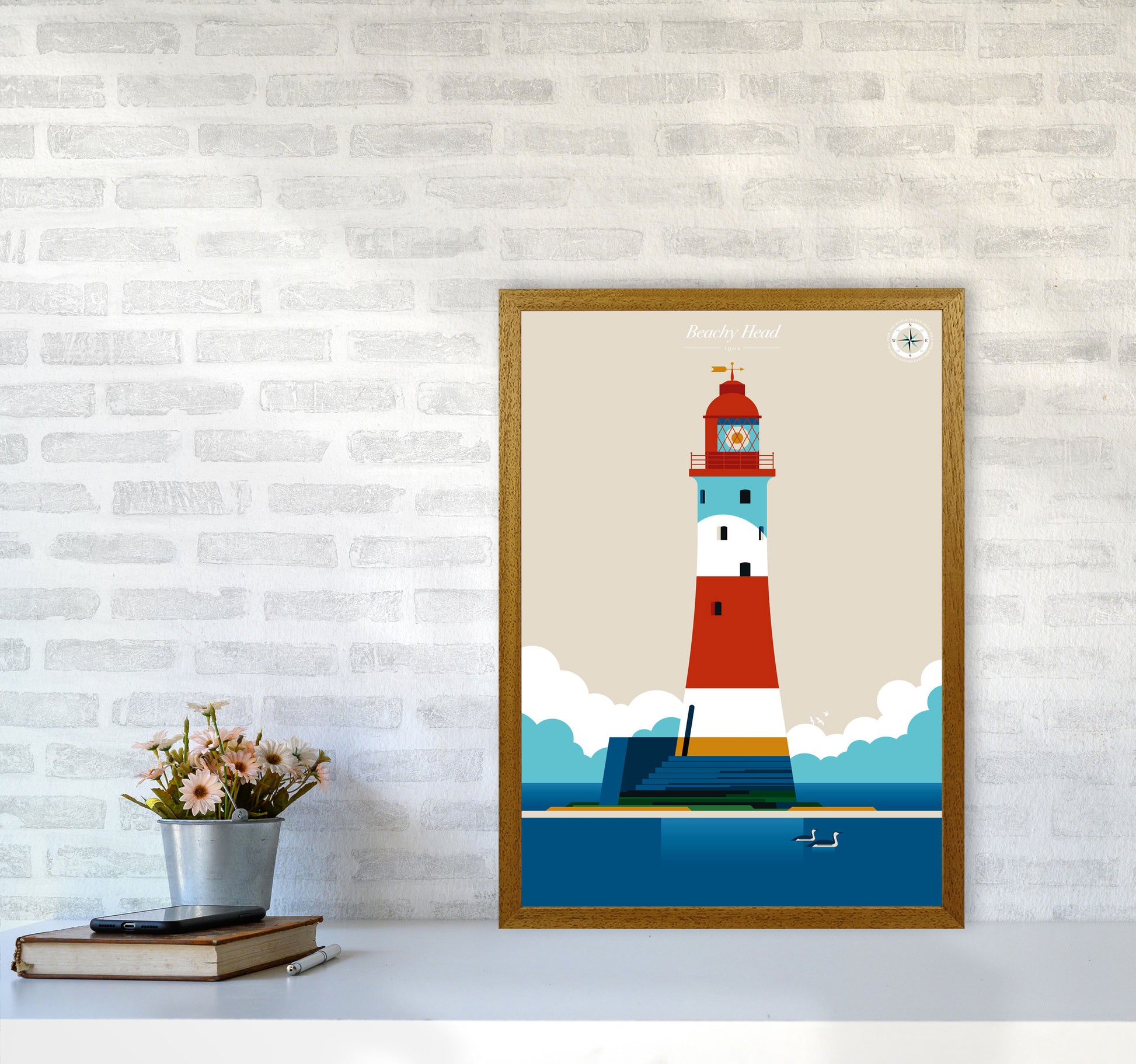 Beachy Head Art Print by Bo Lundberg A2 Print Only