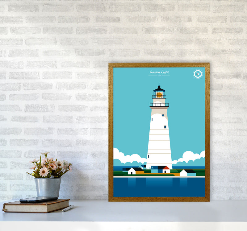 Boston Light Art Print by Bo Lundberg A2 Print Only
