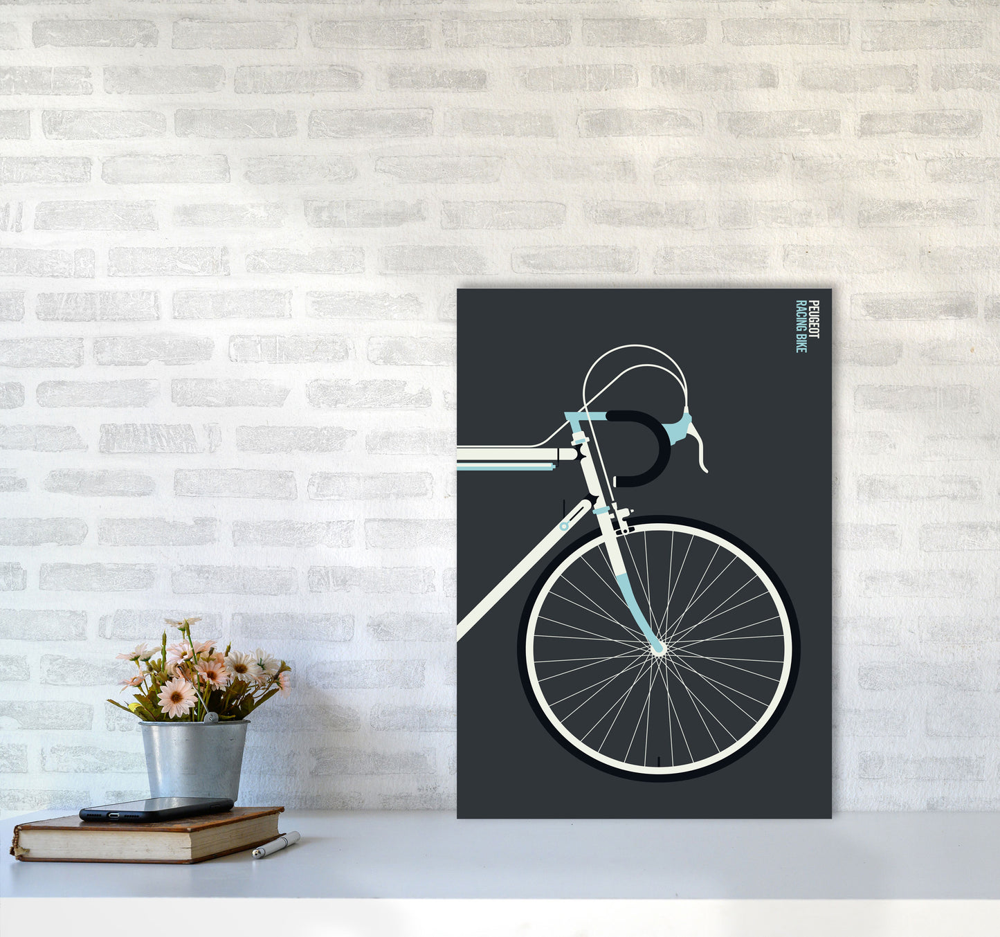 Peugeot front Art Print by Bo Lundberg A2 Black Frame