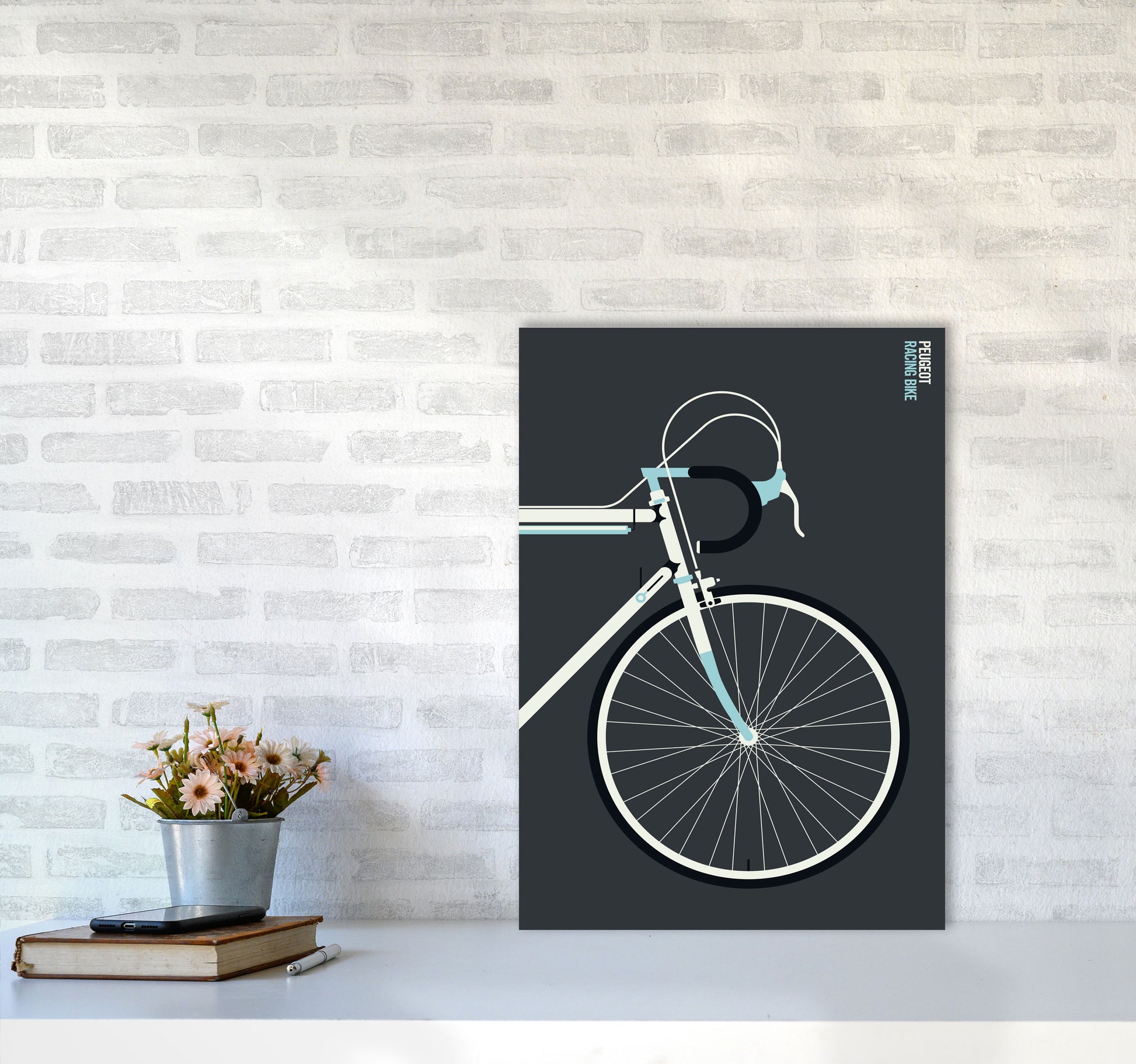 Peugeot front Art Print by Bo Lundberg A2 Black Frame