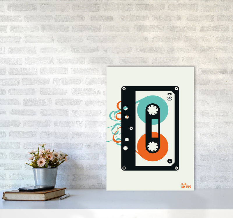 Icons Mixtape Art Print by Bo Lundberg A2 Black Frame