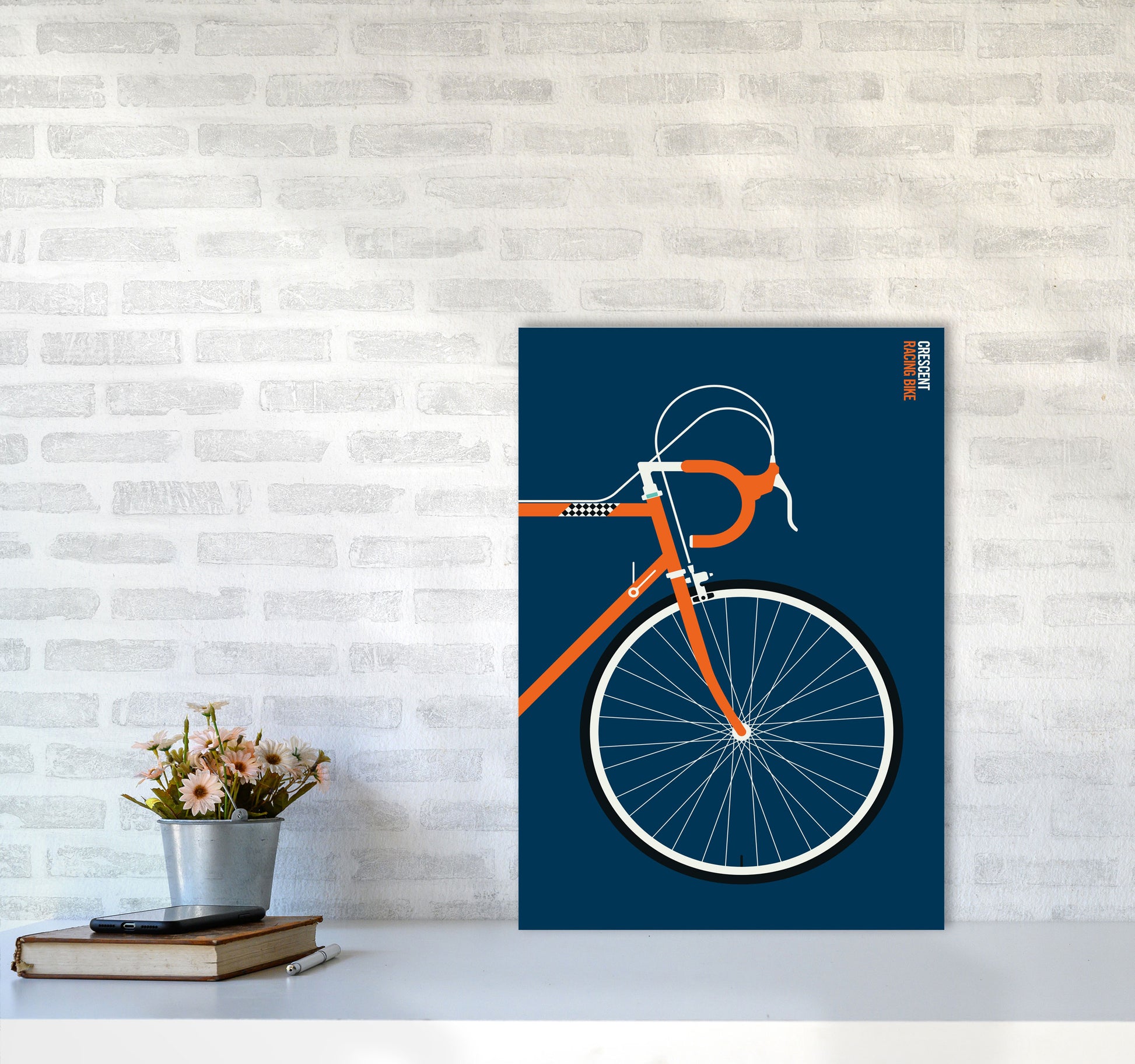 Icons Crescent Front Art Print by Bo Lundberg A2 Black Frame