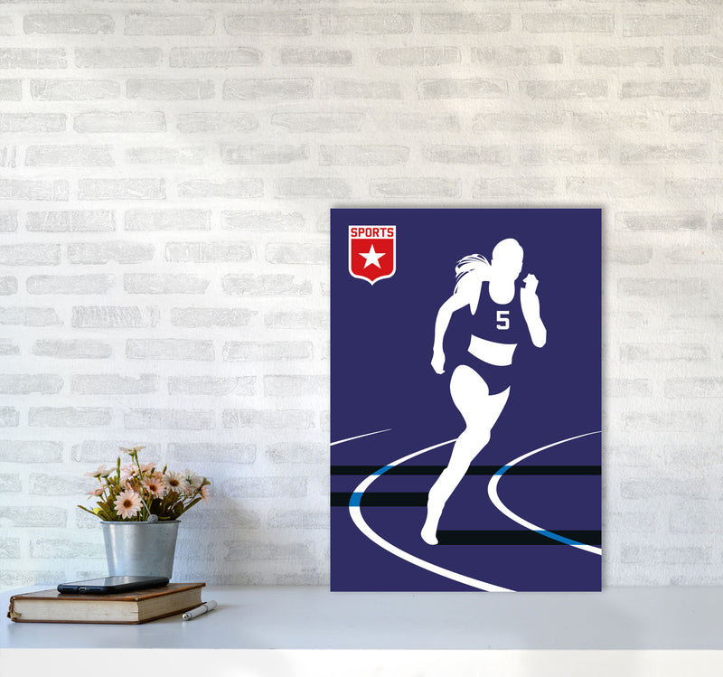 Runner Art Print by Bo Lundberg A2 Black Frame