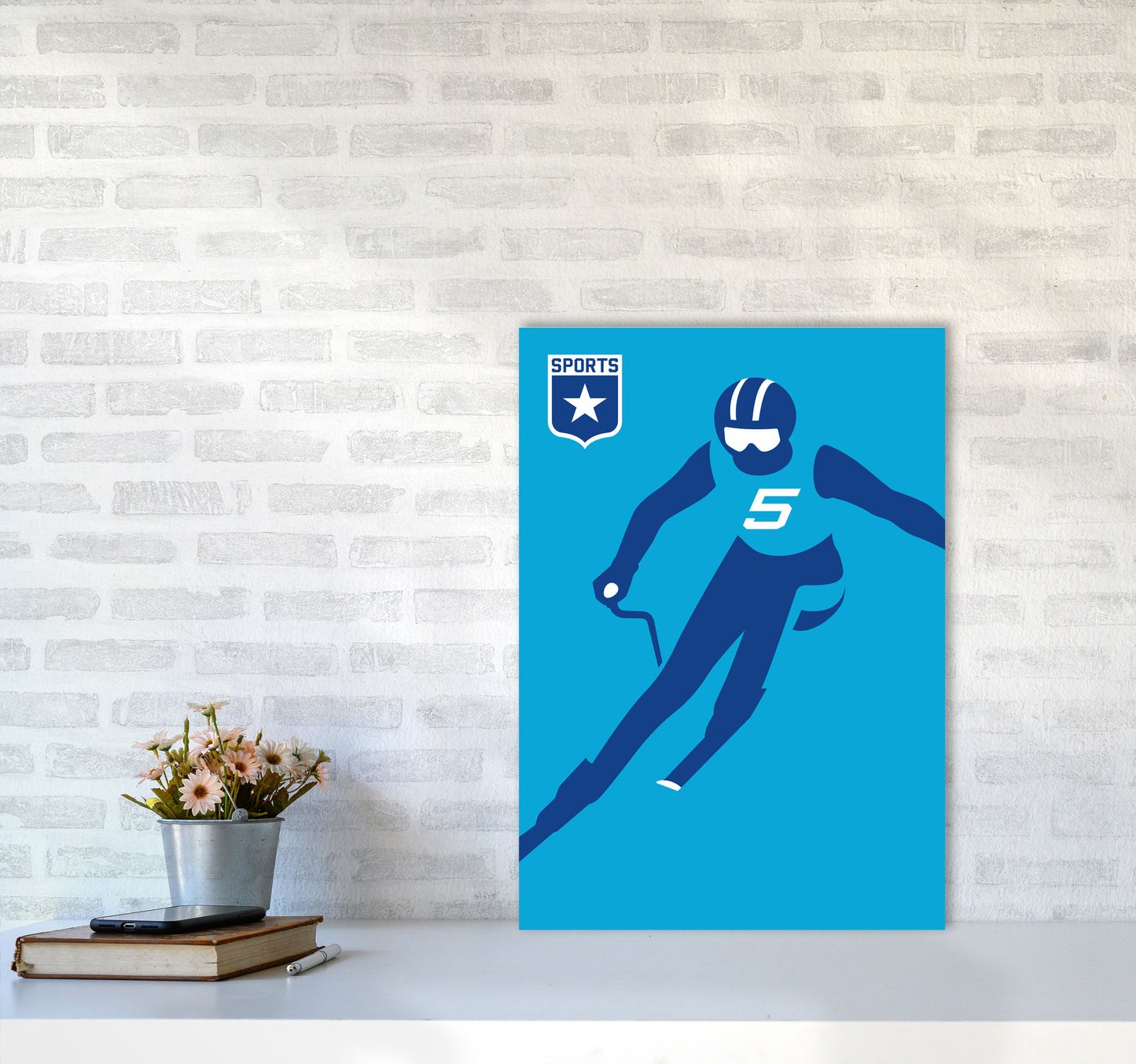 Slalom Art Print by Bo Lundberg A2 Black Frame