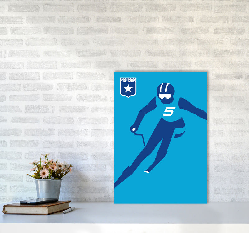 Slalom Art Print by Bo Lundberg A2 Black Frame