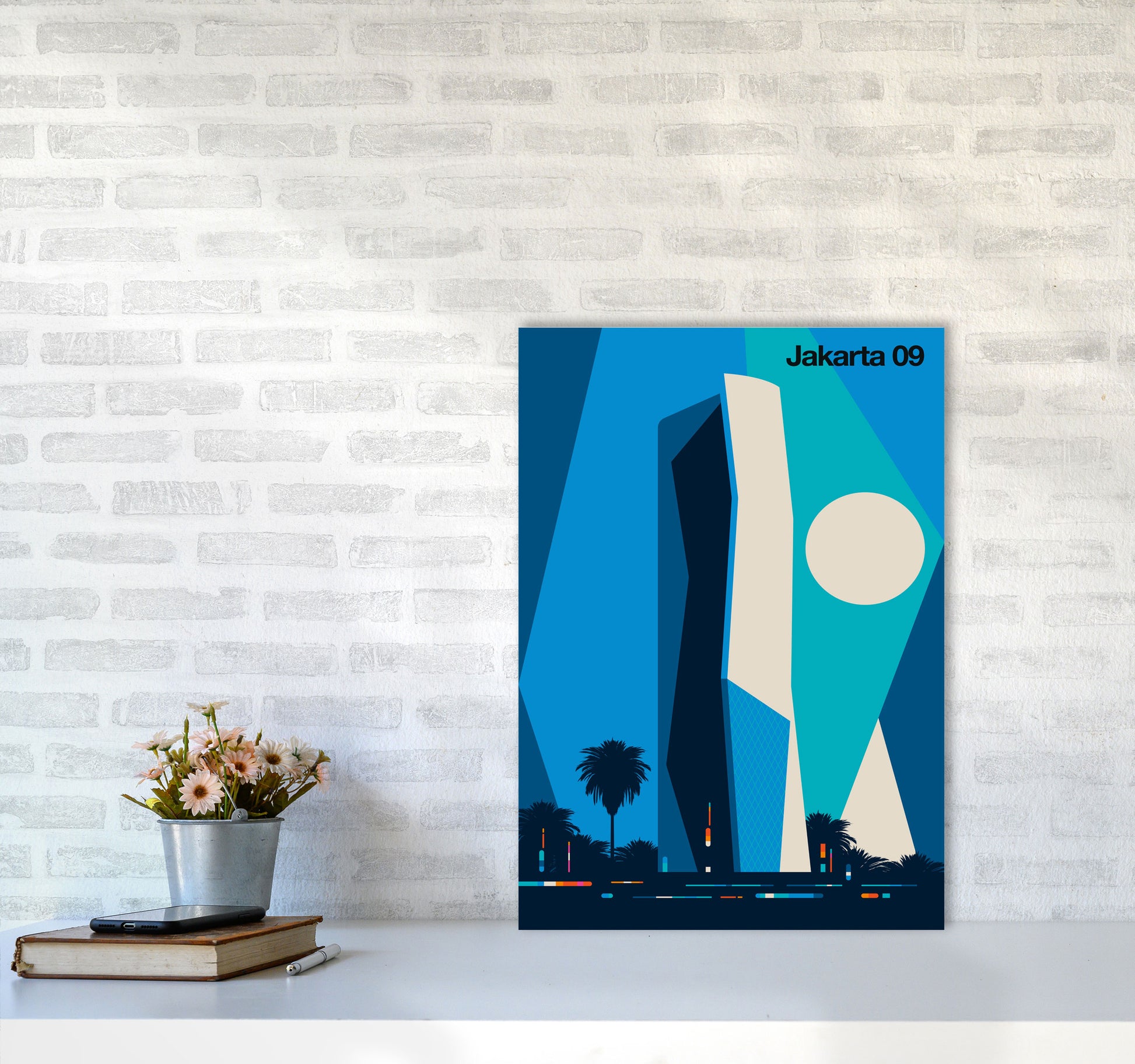 Jakarta 09 Art Print by Bo Lundberg A2 Black Frame