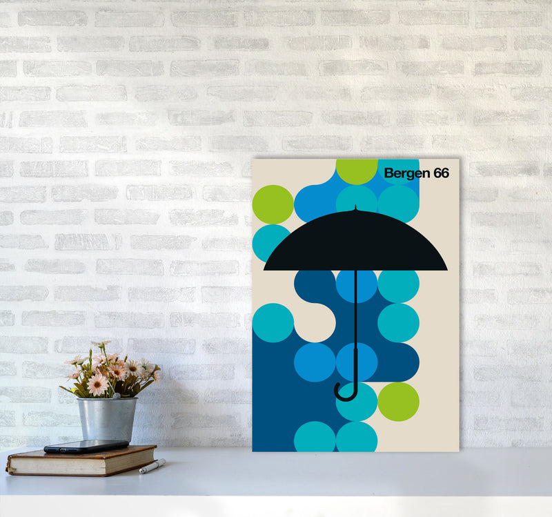 Bergen 66 Art Print by Bo Lundberg A2 Black Frame